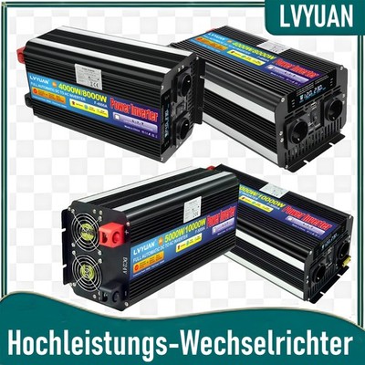 5000W/10000W Wechselrichter 12V 24V 4000W/8000W 230V Spannungswandler USB LKW