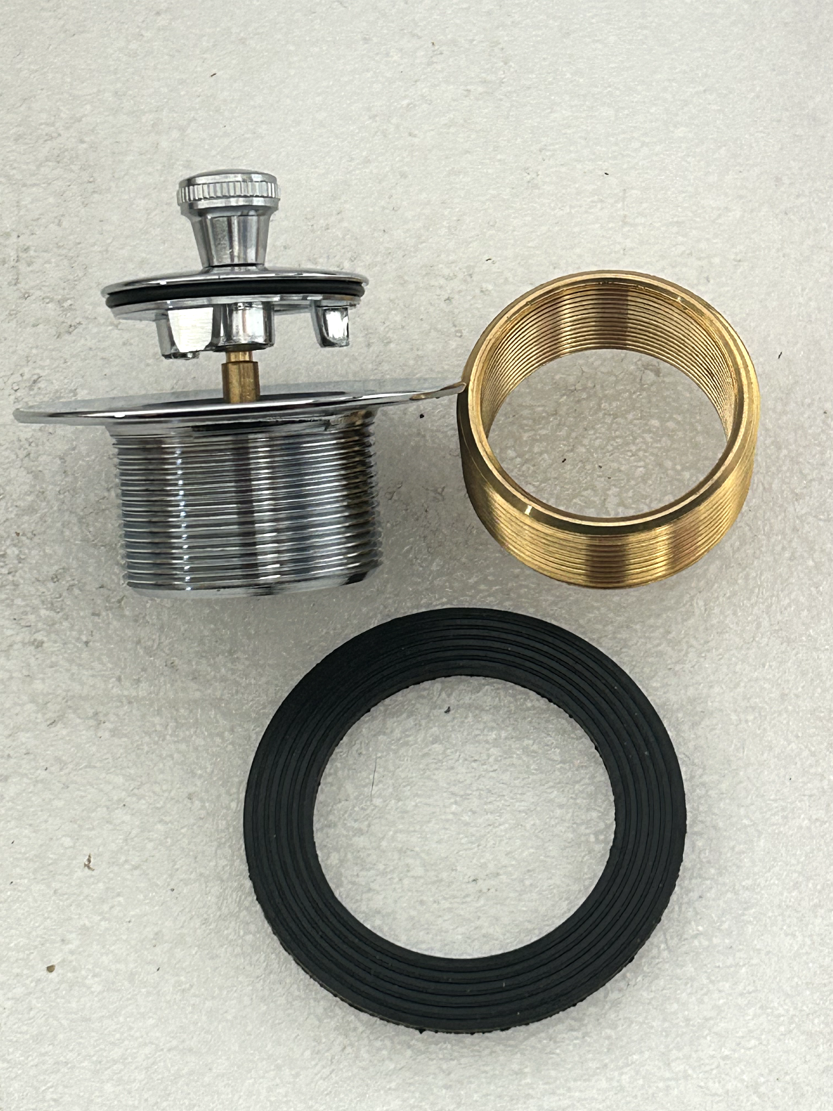 Suncraft TD3812 Tub Drain Lift and Turn Chrome Plated Finish. New-image