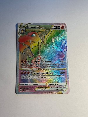 Glurak VSTAR Rainbow 174/Near Mint/Deutsch