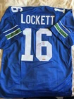 Tyler Lockett Signed Seattle Seahawks Custom Blue #16 Football Jersey w/ JSA COA