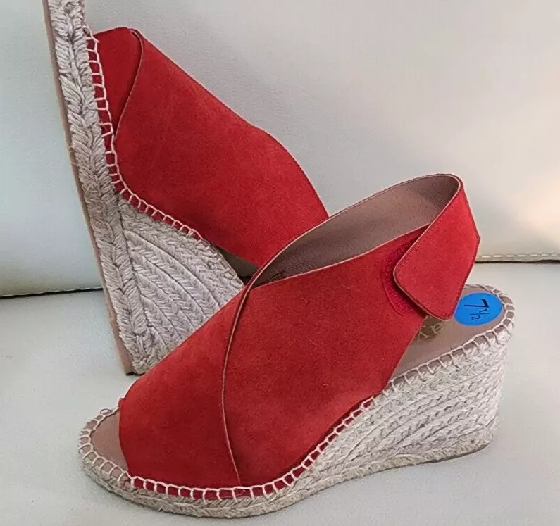 Red espadrille wedge sandals new arrivals