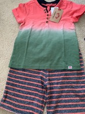 BNWT Appaman outfit - short sleeve Henley shirt and striped knit shorts - size 6