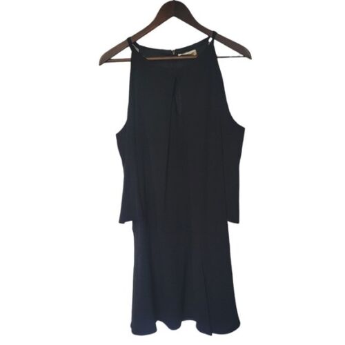 Ramy Brook Evette Dress Women's Size 6 Black Mini Event Formal Cold Shoulder - Picture 3 of 16