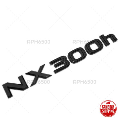 Lexus Liftgate Gloss Black NX 300h Letter Logo Badge Car Emblem
