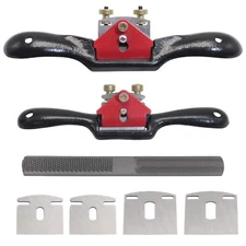 KOOTANS 2pcs 9" 10" Adjustable Spokeshave, with Replacement Blades and 4-Way ...