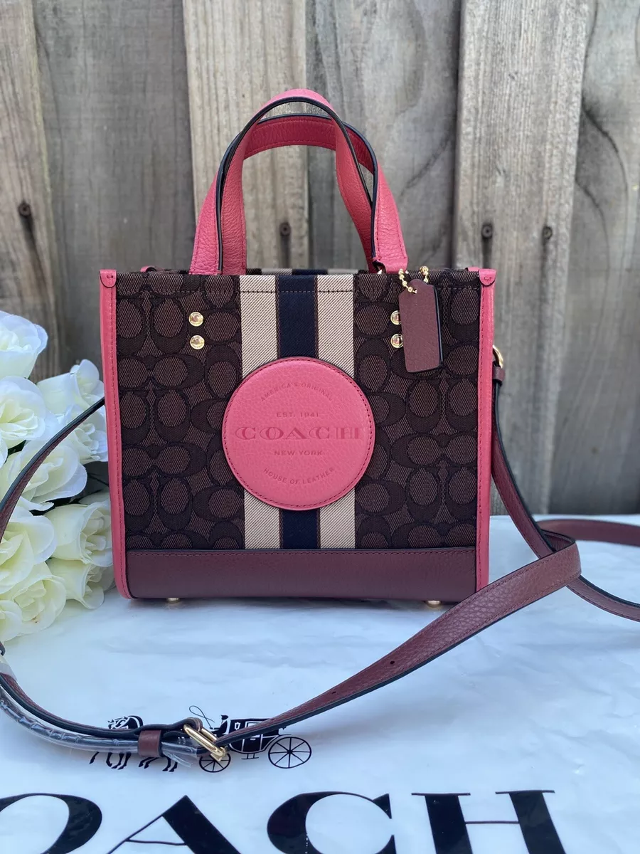 Coach Dempsey Tote 22 in Signature Jacquard with Stripe and Coach Patch