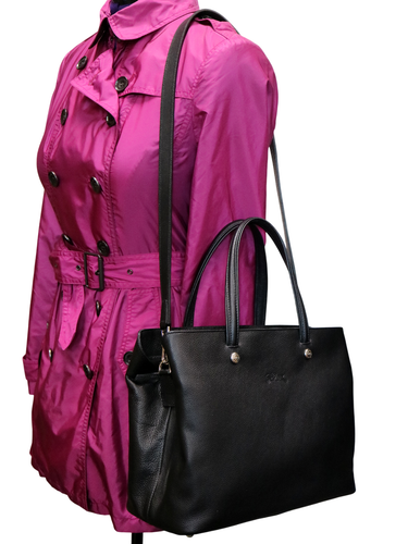 Longchamp Le Foulonné Damen Leder Tasche Handtasche Schultertasche Schwarz - Bild 2 von 13