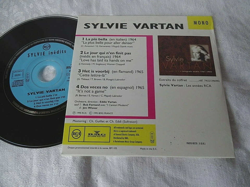 SYLVIE VARTAN CHANTE EN ESPAGNOL MAXI CD PROMO CARD-SLEEVE + PHOTO - Photo 2/2