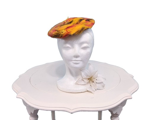 6954 Women Lace Beret Hat, Vintage French Style Beanie Floral Hollow Out Women Hollow Floral Lace Beret Cap French Style Artist  main image 4