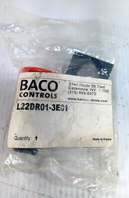 1 NEW BACO CONTROLS L22DR01-3E01 RED MUSHROOM PUSH BUTTON NNB ***MAKE OFFER***