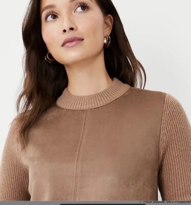 knee length dresses for ladies Autumn In New York Suede Long Sleeve Dress
