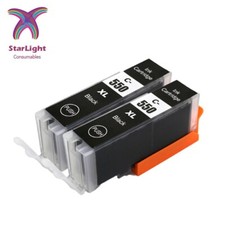 2 Black Ink Cartridge PGI-550XL Fits For Canon Pixma IP7200 IX6800 MX725 MX920