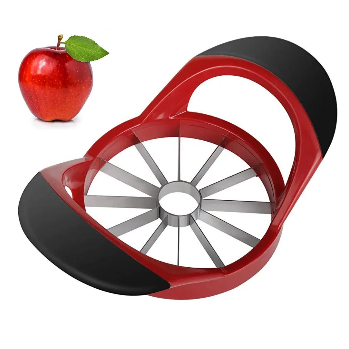 Apple Slicer Upgraded Version 12-Blade Large Apple Corer Stainless Ste