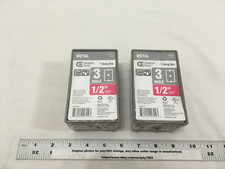 UPC 852944007023 product image for (2) NEW Comm Electric 1-Gang Metallic Weatherproof Box w/Three 1/2