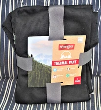 NWT Men's 2XL Wrangler Moisture Wicking Black Thermal Pants