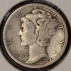 1923 10c Mercury Silver Dime - Fine+ - Value Coin - SKU-T4311