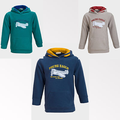 Fleece Pullover Airplane Hoodie Hooded Sweatshirt 92-128 NEW