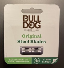 Bulldog Skincare 5-blade Original Mens Razor Blades pack of 4 8 12 FREEPOST