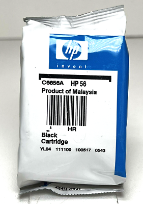 HP #56 C6656A Black Ink Cartridge Genuine Sealed New In Package | eBay