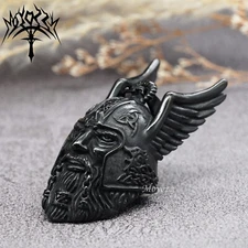 Odin Viking God Ride Guardian Bell Motorcycle Biker Bell Hanger Luck Gremlin Men
