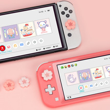 Silicone Joysticks Thumb Grip Cap for Nintendo Switch / OLED / Lite Sakura 4PCS