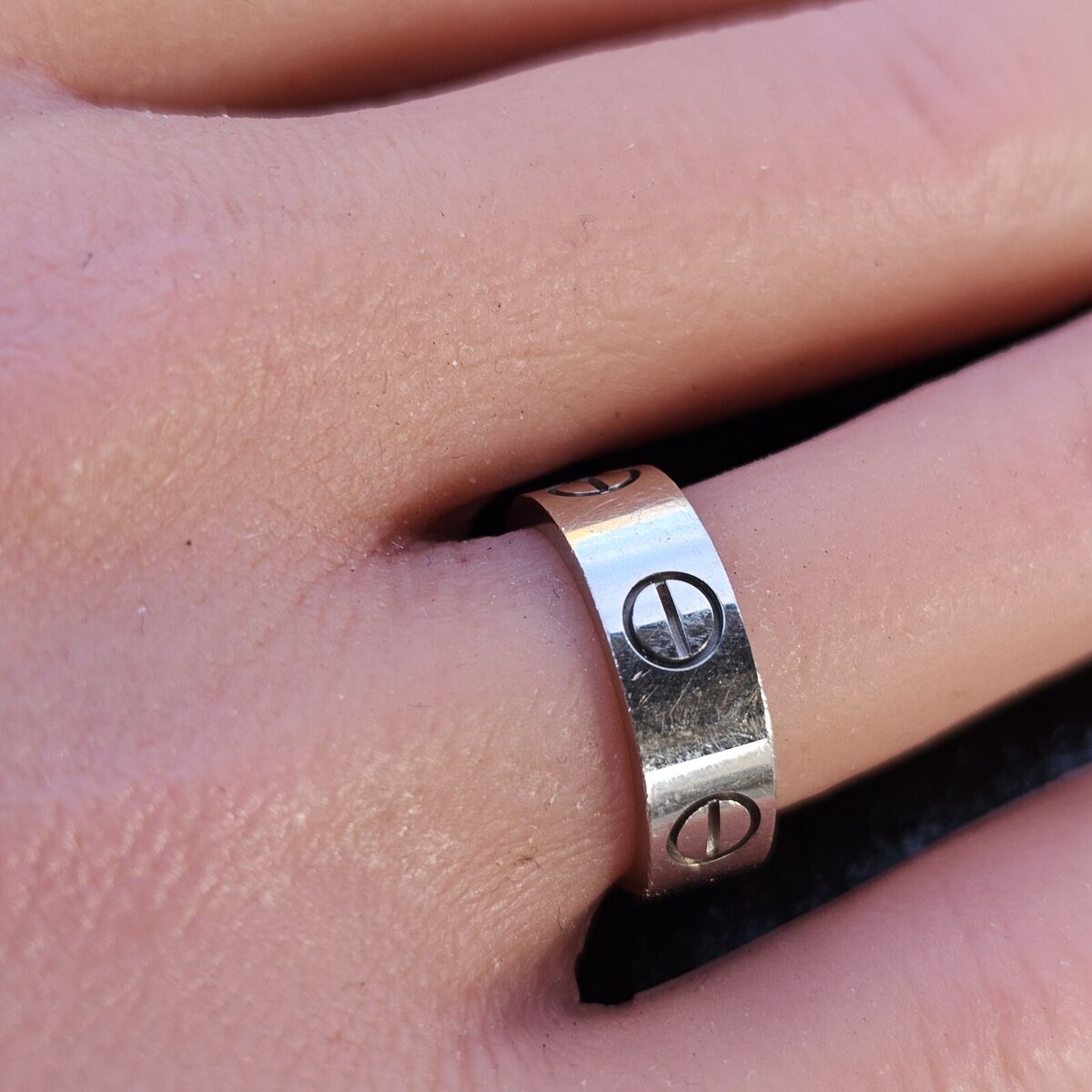 Cartier Love Wedding Band Ring 18k White Gold Sz 47 US 4 Cartier Love Wedding Band Ring 18k White Gold Sz 47 US 4
