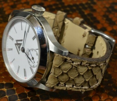 UHRENARMBAND 22 20 18 MM BEIGE ECHT PYTHON NUBUK MA STRAP HANDMADE BAND + BUCKLE
