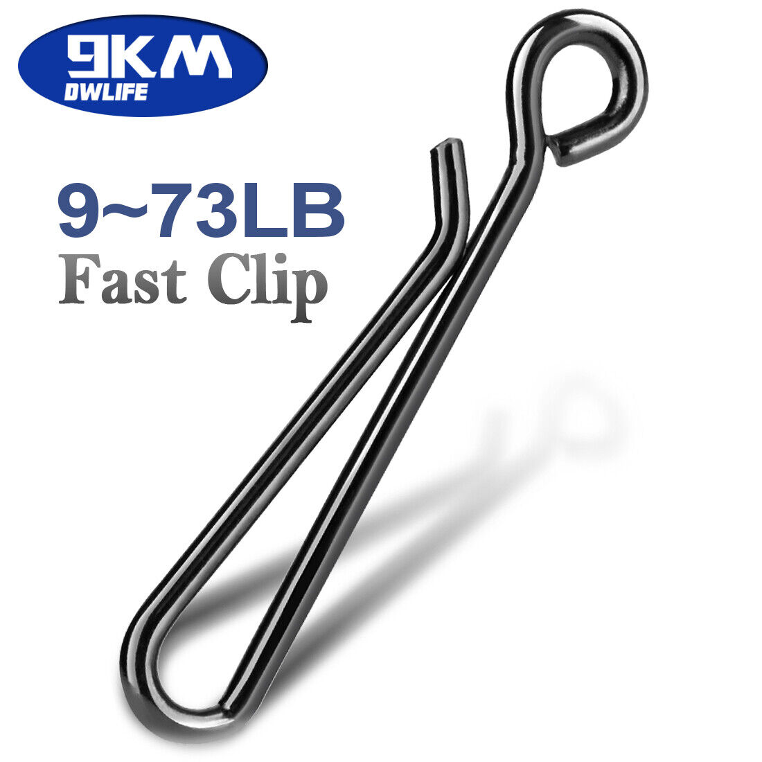 9KM Fishing Clips Stainless Steel Lure Snaps Connector Tool Quick Change Clip
