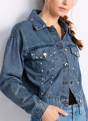 Vigoss Studded Jean Jacket L