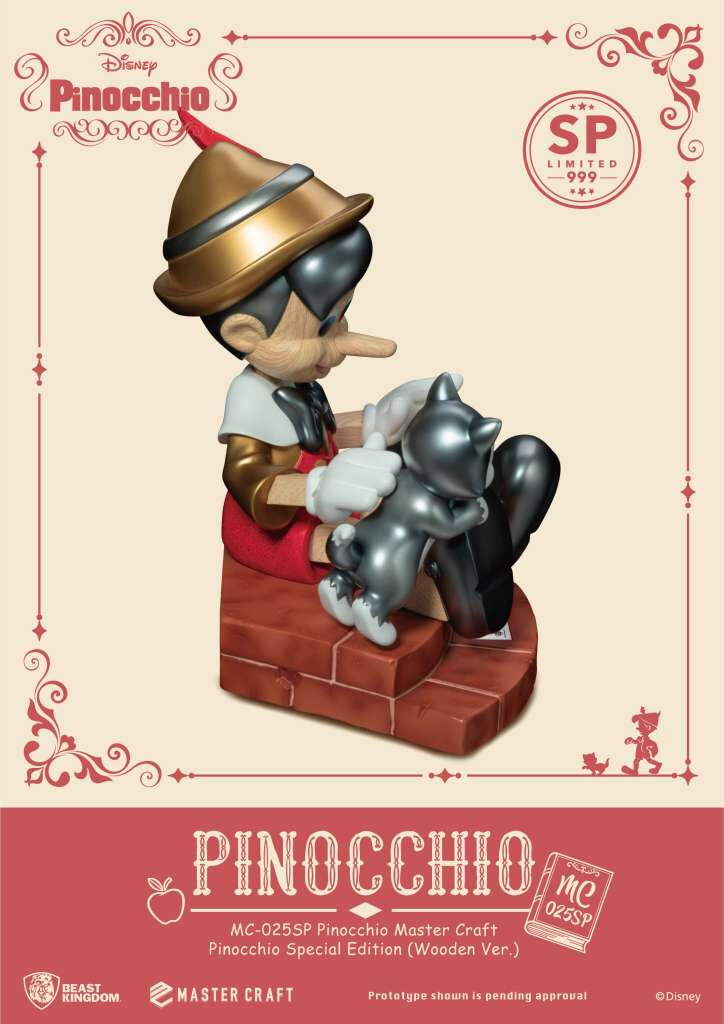 Beast Kingdom Disney Pinocchio Wooden SP Collectible Figure (27cm