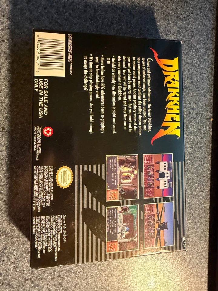 Drakkhen Super Nintendo (SNES) CIB Complete Excellent - Image 2 of 4