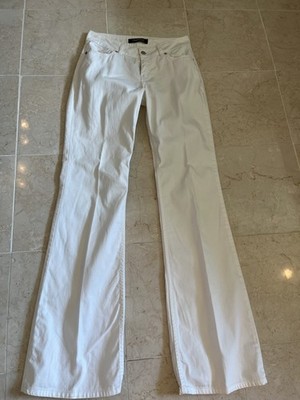 London Jean White Jeans Med flair Leg Pants size 5-6 high hip Fit