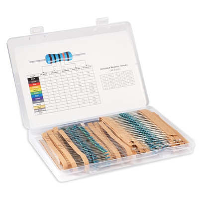 1000 Pzas Kit Resistencias 1/4W +-1% Metal Film 25 Valores 1 Ohm-1M Ohm DIY