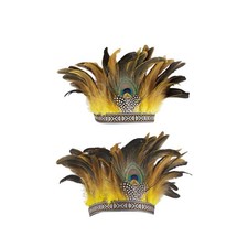 Feather Headdress Headpiece Photo Props Accessory American Chief Indian Hat for
