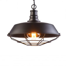 Industrial Style Ceiling Light Fitting Black Pendant Hanging Lighting Vintage