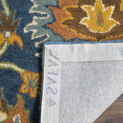Heritage Collection Accent Rug - 2' X 3', Navy, Handmade Traditional Oriental Wo