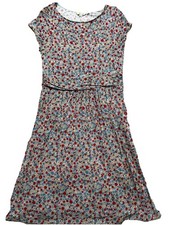 Boden US  12 Amelie Dress Jersey Blue Floret Cluster Ditsy Floral