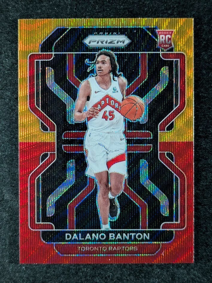 2021-22 Panini Prizm DALANO BANTON Rookie RC Red/Gold Wave Prizm SP #328