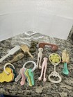 Vintage Baby Plastic Rattles, Brushes And A Musical Spoon (not Working) — photo 1