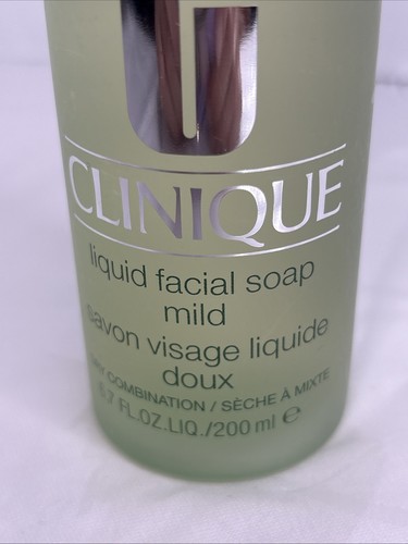 Clinique Liquid Facial Soap Mild Jumbo 6.7 oz / 200 ml Pump Dry Combination New - Picture 3 of 4