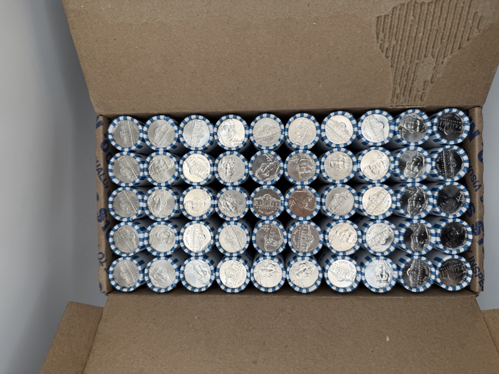 2024 D Denver Jefferson Nickel $100 Box 50 Rolls