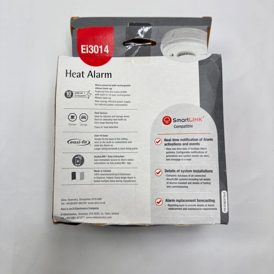 Aico SmartLINK Compatible Heat Alarm Ei3014 Mains Powered - Image 3 of 4
