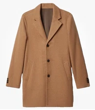 Rhone Commuter Topcoat Savannah Tan Wool Overcoat Size L Mint! $498