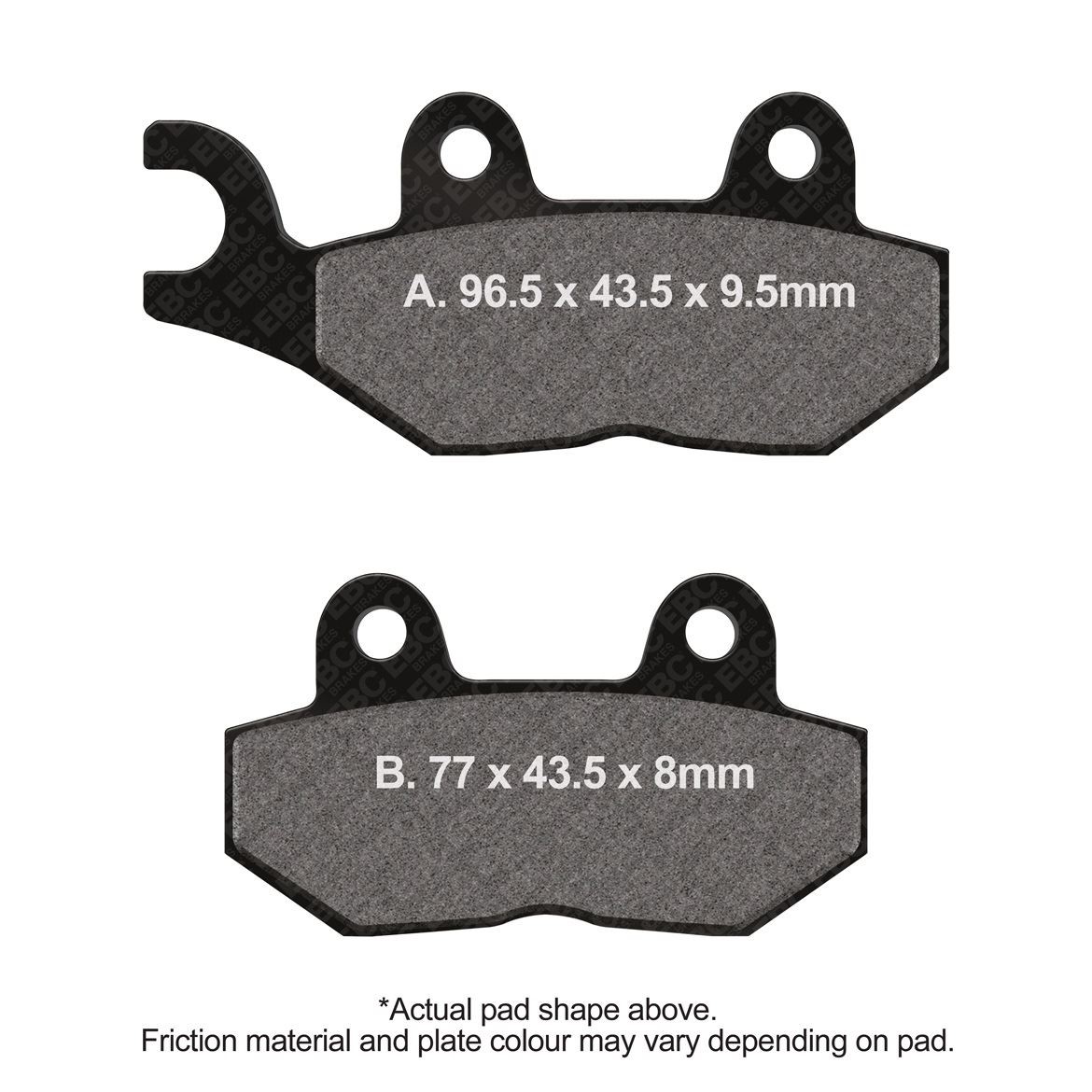 EBC Double H Brake Pad Rear Left Triumph Speed Twin 1200cc Twin Disc 2019 - 2023