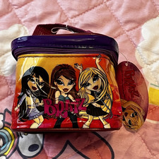Bratz Purple Plastic Makeup Bag Cosmetic Case...