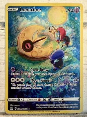 Pokemon Lunatone #GG11/GG70 SWSH: Crown Zenith: Galarian Gallery Holo!!