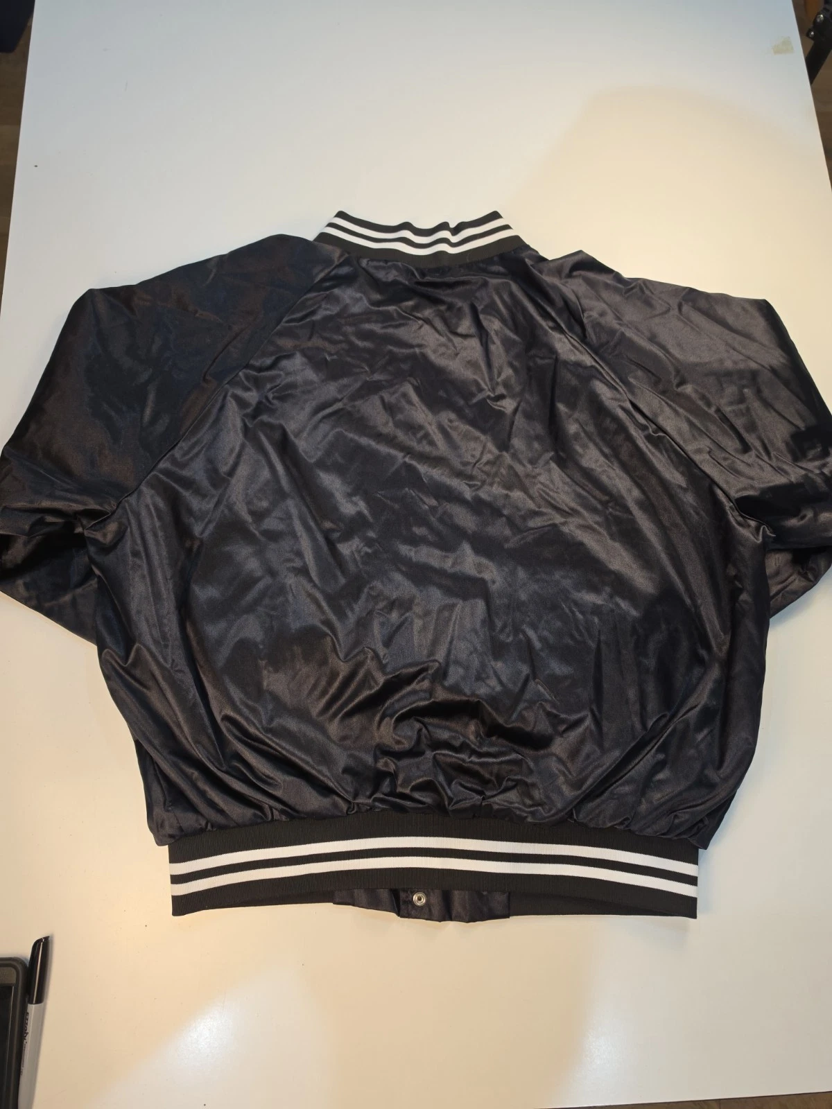 Vtg Augusta Sportswear Satin Baseball Varsity Bomber Jacket Boombox Social - product detail image 5