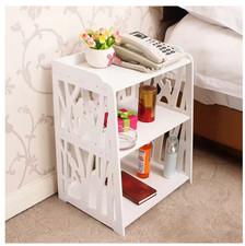Bedside Table White Drawer Cabinet Small Side End Table Nightstand Storage Shelf