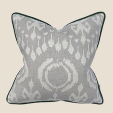 Andrew Martin Volcano Canvas Square Cushion With Piping Handmade By Amouri Home