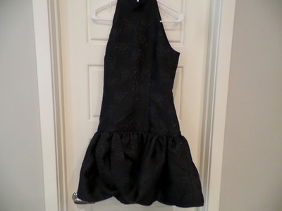 New Latest ROTATE Jacquard black mini dress cut in sleeveless sz 4, retail $650!